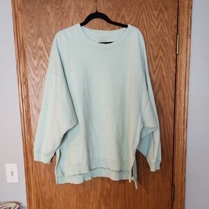 Women's American Eagle Outfitters Soft Light Green Sweatshirt, Size Xl